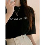 Do Not Disturb Yazılı Siyah T-Shirt