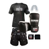 DO-SMAI Boks Kick Boks Muay Thai İnferno Boks Seti Boks Eldiveni Spor T-Shirt Şort Takımı Başlangıç Paketi