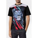 Do-Smaı Dijital Baskılı Arslan Fitness Boks Muay Thai Antrenman Tişörtü Spor T-Shirt Fgt037