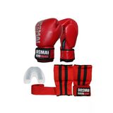 DO-SMAI Üçlü Boks Kick Boks Muay Thai Eldiveni Bandajlı Eldiven Ve Dişlik Seti Kmp995