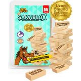 Do Toys Şakablox Eğlenceli Denge Oyunu 54 Parça 5+ Yaş İçin Ahşap Görev ve Şaka Oyunu