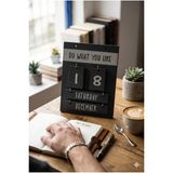 Do What You Like Ahşap Masaüstü Sonsuz Takvim Mermer Desenli Şık Tasarım Dekoratif Ofis Hediyesi