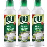 Doa 3x1000 ml Beyaz Sabun Kokulu Yüzey Temizleyici Geniş Kullanım Alanı ve Ferahlatıcı Özellik