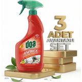 Doa Aspirex Çok Amaçlı Temizleyici 3X750 ml Vegan Formül ile Hızlı ve Güçlü Temizlik