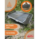 Doa Bag - METAL MANGAL Doa Metal Sökülebilir Kolay Taşınabilir Çantalı Mangal - 30 cm