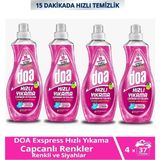 Doa Express Hızlı Yıkama Canlı Renkler Renkli ve Siyahlar Sıvı Çamaşır Deterjanı 1480 ml x 4 Adet - 1,48 lt