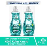 Doa Express Hızlı Yıkama Kötü Koku Karşıtı Beyaz Renkliler Sıvı Çamaşır Deterjanı 1480 ml x 2 Adet - 1,48 lt