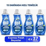 Doa Express Hızlı Yıkama Ultra Beyaz Sıvı Çamaşır Deterjanı 1480 ml x 4 Adet - 1,48 lt