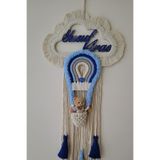 Doa Fil Store Makrome Isme Özel Bulut Gökkuşağı El Yapımı Bebek Kapı Bebek Odası Bebek Duvar Süsü ( 30 X 75 ) TYCQNKJZUN172940741445038