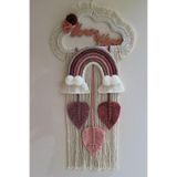 Doa Fil Store Makrome İsme Özel Bulut Gökkuşağı El Yapımı Bebek Kapı Bebek Odası Bebek Duvar Süsü (35X75) TYCRI004CN172949416145426