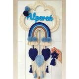 Doa Fil Store Makrome Isme Özel Bulut Gökkuşağı El Yapımı Bebek Kapı Bebek Odası Süsü (ANAHTARLIK HARİÇTİR.) TYCMW2M0TN171182099048628