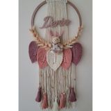 Doa Fil Store MakromeİsmeÖzel Yaldızlı Yuvarlak ÇiçekliveAyıcıklı ElYapımıBebekKapıBebekOdasıBebekDuvarSüsü(30X75) TYC8PUSISN172942985671883