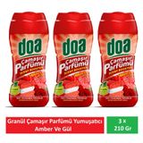 Doa Granül Çamaşır Parfümü & Çamaşır Yumuşatıcı Amber ve Gül 3 x 210 Gr