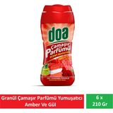 Doa Granül Çamaşır Parfümü & Çamaşır Yumuşatıcı Amber ve Gül 6 x 210 gr - 210 ml