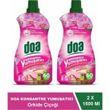 Doa Konsantre Çamaşır Yumuşatıcı Orkide 60 Yıkama 1500 ml x 2 Adet - 3 lt