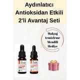 Doa Kozmetik Aydınlatıcı ve Antioksidan Etkili Ikili Serum Seti- Makyaj Temizleme Mendili Hediyeli