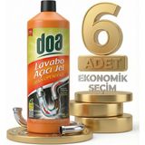 Doa Lavabo Açıcı Jel 6 Adet 1000 ml Ekonomik Seçim Güçlü Etki ile Koku Önleyici Özellik