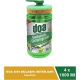 Doa Sıvı Bulaşık Deterjanı Elma Özlü 1 Lt Süngerli x 4 Adet - 4 lt