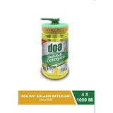 Doa Sıvı Bulaşık Deterjanı Limon Kokulu 1 Lt Süngerli x 4 Adet