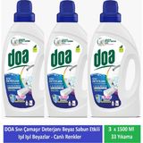 Doa Sıvı Çamaşır Deterjanı Beyaz Sabun Etkili 1500 ml 33 Yıkama x 3 Adet - 1,5 lt