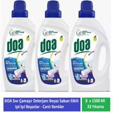 Doa Sıvı Çamaşır Deterjanı Beyaz Sabun Etkili 1500 Ml X 3 Adet