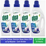 Doa Sıvı Çamaşır Deterjanı Beyaz Sabun Etkili 1500 Ml X 4 Adet