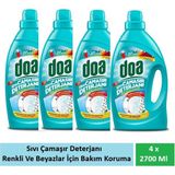 Doa Sıvı Çamaşır Deterjanı Renkliler ve Beyazlar Bakım ve Koruma 4 x 2700 ml - 2,7 lt
