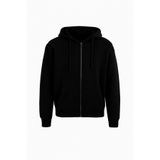 DOAYS Erkek Slim Fit Fermuarlı Penye Siyah Hırka
