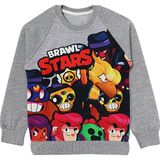 DobaKids 3D Baskılı Erkek Çocuk Poco Colt Leon Crow Baskılı Uzun Kollu Tişört Sweatshirt Gri - Gri - Melanj - 7 - 8 Yaş
