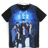 DobaKids Bts K-Pop Grubu 3D Baskılı Kız Çocuk T-Shirt Siyah - 10 - 11 Yaş