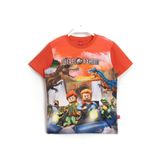DobaKids Dinazor Temalı Jurassic World The Secret Exhibit Lego Oyunu 3d Baskılı Erkek Çocuk T-shirt Turuncu