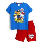 DobaKids Erkek Çocuk Paw Patrol Baskılı Alt Üst Yazlık Takım Mavi Kırmızı - 4 - 5 Yaş