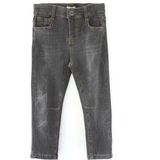 DobaKids Eskitme Detaylı Unisex Bebek Denim Pantolon Siyah Unisex Bebek Kot Pantolon - 12 - 18 Ay