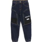 DobaKids Fermuarlı Cep Detaylı Jogger Erkek Çocuk Denim Pantolon Lacivert 001-0001974 - 6 Yaş - Comford