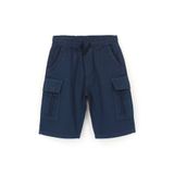 DobaKids Kargo Cep Erkek Çocuk Gabardin Kapri Gri Lacivert Yazlık Kargo Kapri Pantolon KinderCraft Series
