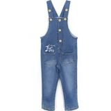 DobaKids Kedi Desen Aplikeli Unisex Bebek & Çocuk Denim Salopet Mavi 001-0001987 - 18 Ay