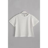 DobaKids Kız Çocuk Taş İşlemeli Düşük Omuz Oversize Crop Bluz - Stella Series - 001-0002177