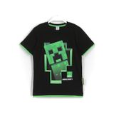 Dobakids Minecraft 3D Creeper Baskılı Çocuk Tişört (487109487) Siyah