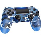 Dobe Ps4-Pc-Android Box-Android-Ios Telefon Tablet Uyumlu Titreşimli Bluetooth Oyun Kolu - Kamuflaj Mavi