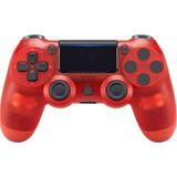 Dobe Ps4-Pc-Android Box-Android-Ios Telefon Tablet Uyumlu Titreşimli Bluetooth Oyun Kolu - Şeffaf - Kırmızı
