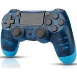 Dobe Ps4-Pc-Android Box-Android-Ios Telefon Tablet Uyumlu Titreşimli Bluetooth Oyun Kolu - Şeffaf - Mavi