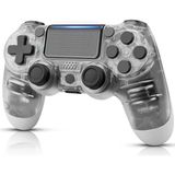 Dobe Ps4-Pc-Android Box-Android-Ios Telefon Tablet Uyumlu Titreşimli Bluetooth Oyun Kolu - Şeffaf