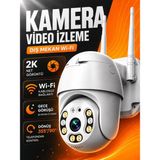 Dobest 2k Wifi Ptz Güvenlik Kamerası 360° Dönüş 30 Metre Gece Görüşü Hareket Algılama Uzaktan Izleme Telefon Kontrollü Iki Yönlü Ses Dış Mekan Kamera - Beyaz