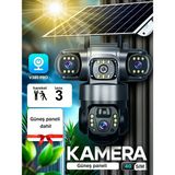 Dobest 3 Kamera 4K 4g Sım Solar Ptz Güvenlik Otomatik Takip Alarm Renkli Gece Görüşü App Kontrol Bulut Depolama 3 Ekran Hava Dayanıklı Dış Mekan - Siyah
