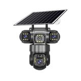 Dobest 4K Güneş Enerjili PTZ Güvenlik Kamerası Otomatik Takip İki Yönlü Ses Renkli Gece Görüşü 360°