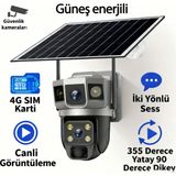 Dobest 6mp (3+3) Güneş Enerjili 4g Sım Kartlı Güvenlik Kamerası, Gece Görüşü, Çift Yönlü Ses, Hareket Algılama - Gümüş