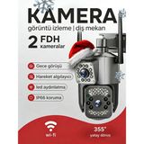 Dobest 6mp Wifi Ptz Çift Lens Güvenlik Kamerası: Gece Görüş, Hareket Algılama, Alarm Bildirimi, Iki Yönlü Ses - Gümüş