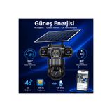 Dobest Güneş Enerjili 9MP 3 Kameralı HD SIM Kartlı PTZ Gece Görüşlü Güvenlik Kamerası