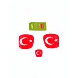 Doblo Fiorino Uyumlu Üçlü Ay Yıldız Logo Arma Sticker Set