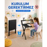 Dobo Çocuk Öğrenci Katlanır Çalışma Masası Ders Masası, Siyah - Siyah